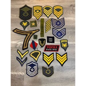 Military Patch USA Vintage Insignia 24 pc lot Air Force stitched Army Air Force